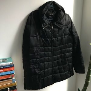 Quilted down coat